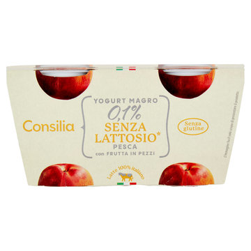 Consilia sclete su misura yogur pesca senza lattosio 250 gr
