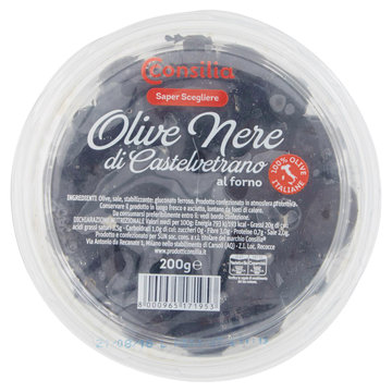 Consilia Saper Scegliere Olive Nere di Castelvetrano al forno 200 g