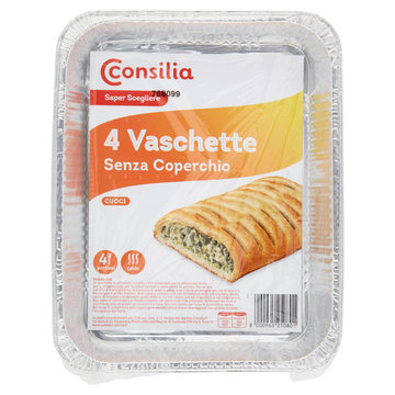 Consilia Saper Scegliere Vaschette Senza Coperchio 4 porzioni 4 pz