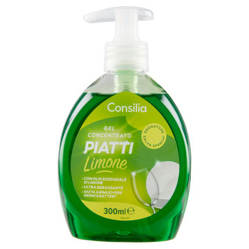 Consilia Detergente per Stoviglie in Gel Concentrato Limone 300 ml