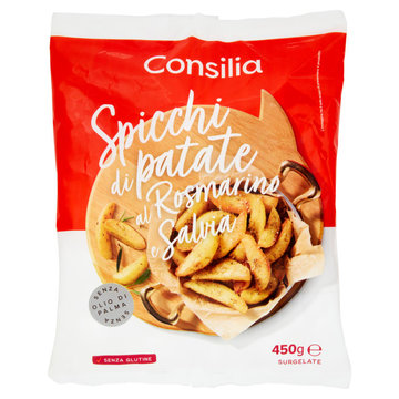 Consilia Patate a Spicchi al Rosmarino e Salvia Prefritte Surgelate 450 g