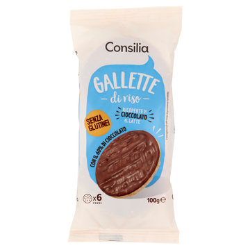 Consilia Gallette di Riso Ricoperte di Cioccolato al Latte 100 g