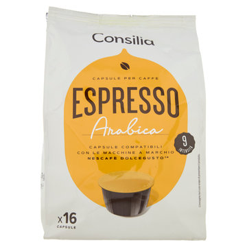 Consilia Caffe in Capsule Espresso Arabica Compatibili Dolce Gusto 16 pezzi
