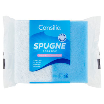 Consilia Spugne Abrasive Antigraffio Doppio Uso 2 pezzi