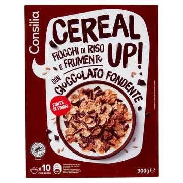 Consilia Cereal Up Fiocchi di Riso e Frumento Tostati con Cioccolato 300 g