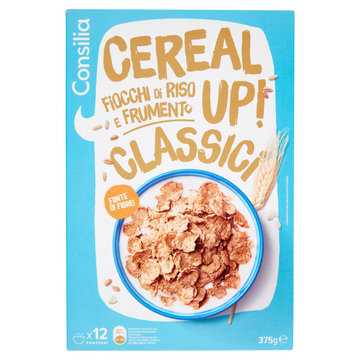 Consilia Cereal Up Fiocchi di Riso e Frumento Tostati 375 g