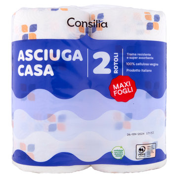 Consilia Asciuga Casa 3 Veli Rotolo 85 Strappi 2 rotoli