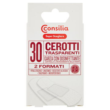 Consilia Saper Scegliere 30 Cerotti Trasperanti Antisettici 5 Formati