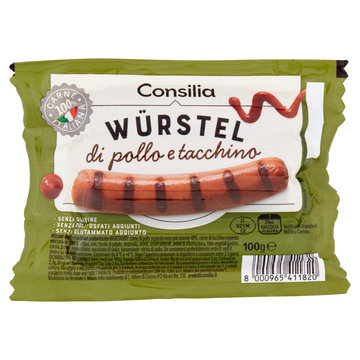 Consilia 4 Wurstel di Pollo e Tacchino 100 g 0