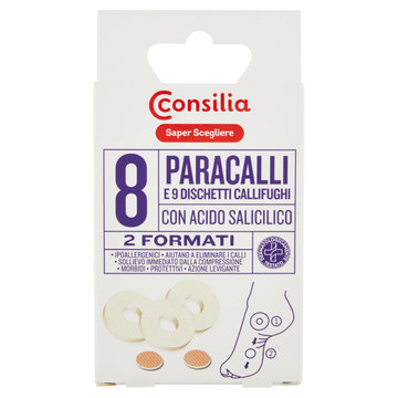 Consilia Saper Scegliere Cerotti 8 pezzi Paracalli + 9 Dischi Callifunghi