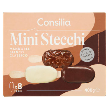 Consilia 8 Ministecchi di Gelato Ricoperti Assortiti 400 g