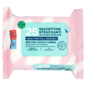 Consilis Saper Scegliere 25 Salviette Struccanti Sensitive